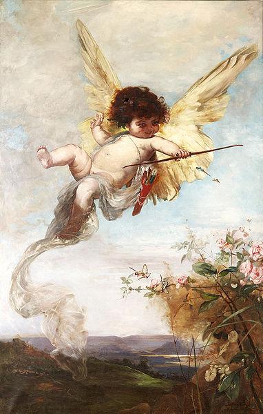 Julius Kronberg Cupid with a Bow oil painting picture